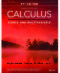 Wiley's Hughes-Hallet, Calculus 7e, AP Edition