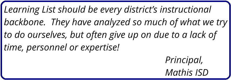 Principal quote supporting using ESSER funds to invest in a Learning List subscription