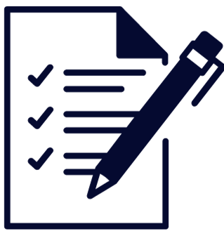 5 steps for addressing learning gaps: image of pencil and paper with check marks to represent checking assessment data and checking citations for alignment to close learning gaps. 