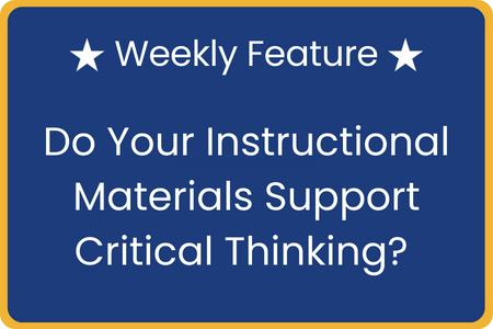 Weekly Feature Critical Thinking